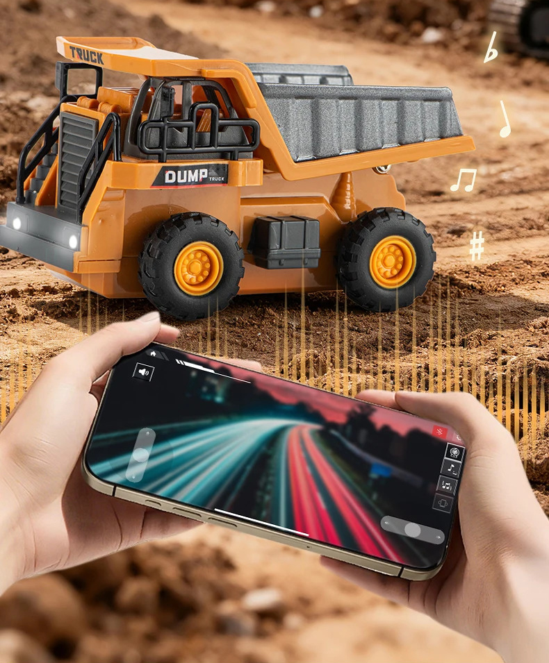 Дитячий самоскид на радіокеруванні RC 555-102 зі світлом та звуком, керування через додаток